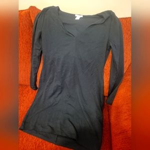 Black mini dress with v neck